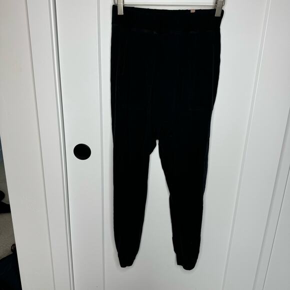Lunya Soft Modal Draped Joggers Black Lounge High Rise Pants Size Small - Picture 2 of 6